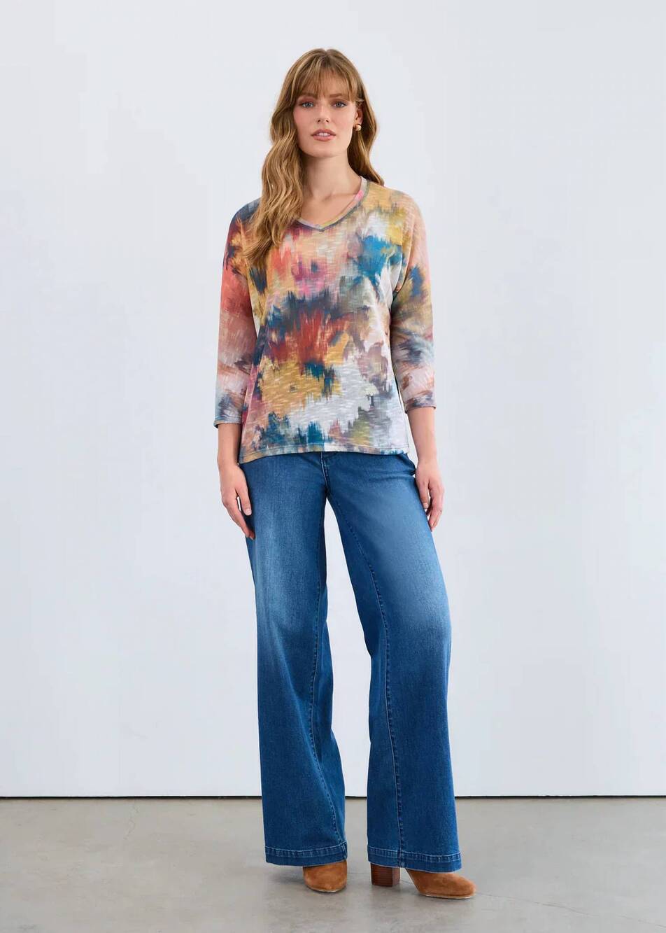 NEW FDJ suzanne wide trousers in dark wash